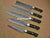 5 Pieces Handmade Damascus Steel Kitchen Chef Knives Set