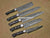 5 Pieces Handmade Damascus Steel Kitchen Chef Knives Set