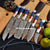 Texas Flag Handle 6 Pieces Kitchen Chef knives set