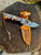 Custom Handmade Damascus Gut Hook Skinning Knife