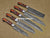 5 Pieces Handmade Damascus Steel Kitchen Chef Knives Set