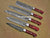 5 Pieces Handmade Damascus Steel Kitchen Chef Knives Set