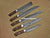 5 Pieces Handmade Damascus Steel Kitchen Chef Knives Set