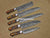 5 Pieces Handmade Damascus Steel Kitchen Chef Knives Set