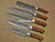 5 Pieces Handmade Damascus Steel Kitchen Chef Knives Set