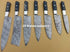 Custom Damascus 7 Pieces Chef Knives