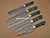 5 Pieces Handmade Damascus Steel Kitchen Chef Knives Set