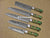 5 Pieces Handmade Damascus Steel Kitchen Chef Knives Set