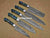 5 Pieces Handmade Damascus Steel Kitchen Chef Knives Set