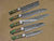 5 Pieces Handmade Damascus Steel Kitchen Chef Knives Set