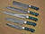 5 Pieces Handmade Damascus Steel Kitchen Chef Knives Set