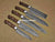 5 Pieces Handmade Damascus Steel Kitchen Chef Knives Set