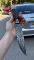 Custom Handmade Damascus Steel Bowie