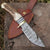 Custom Handmade Damascus Steel Gut Hook Skinning Knife