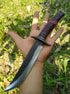 Custom Handmade Stone Texture Hand Forged 1095 High Carbon Steel Hunting Knife