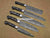 5 Pieces Handmade Damascus Steel Kitchen Chef Knives Set