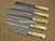 5 Pieces Handmade Damascus Steel Kitchen Chef Knives Set