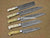 5 Pieces Handmade Damascus Steel Kitchen Chef Knives Set