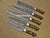 5 Pieces Handmade Damascus Steel Kitchen Chef Knives Set