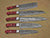 5 Pieces Handmade Damascus Steel Kitchen Chef Knives Set