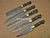 5 Pieces Handmade Damascus Steel Kitchen Chef Knives Set