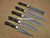 5 Pieces Handmade Damascus Steel Kitchen Chef Knives Set