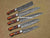 5 Pieces Handmade Damascus Steel Kitchen Chef Knives Set