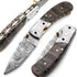 Handmade Damascus Steel Folding Pocket Knife