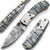 Handmade Damascus Steel Folding Pocket Knife