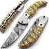 Handmade Damascus Steel Folding Pocket Knife