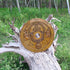 Viking Shield With Carved Norse Runic Ornaments Battleward Wooden Shield 24 inch