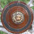 Viking Shield With Carved Norse Runic Ornaments Battleward Wooden Shield 24 inch