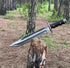 17" Rescue Knife with pommel-Hand Forged-Striking Knife-Balance oil tempered-Rosewood Handle-Ready to use-Rambo knife