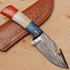 Gut Hook Damascus Skinning Knife