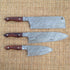 Custom Damascus 3pieces Chef Set