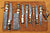 Custom Handmade Damascus 9 Pieces Kitchen Chef Knives Set