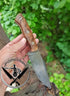 Hunting Knife 1075 Carbon Steel and Walnut Wood Handle - Camping Knife - Tactical Knife - Survival Knife