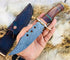 Custom Handmade Damascus Hunting Knife