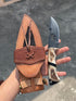 GUT HOOK Skinning Knife 1095 Carbon Steel and Camping Knife - Bushcraft Knife - Survival Knife