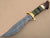 Custom Handmade Damascus Bowie Knife