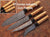 Custom Damascus 4 Pieces Kitchen Chef Knives Set