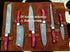 Custom Damascus 6 Pieces Chef Knives Set