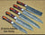 Custom Damascus 5 pieces Kitchen Chef knives Set