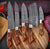 Custom Handmade Damascus 5 Pieces Kitchen Chef Knives Set