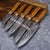 Custom Damascus 5 Pieces Chef Knives Set