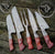 Custom Forge Damascus 5 Pieces Kitchen Chef Knives Set