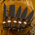 Hand Forge J2 Black Powder Coated Steel 5 Pieces Kitchen Chef Knives Set