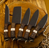 Hand Forge J2 Black Powder Coated Steel 5 Pieces Kitchen Chef Knives Set