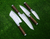 4 Pieces Custom Hand Forged J2 Steel Kitchen Chef Knives Set