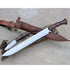 25" D2 Tool Steel Hunting SWORD with Gift Knife, Wood Handle, Free Leather Sheath, Sword and knife Set, Beautiful Gift, Christmas Gift